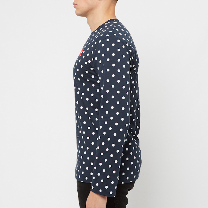 Comme des Garcons Play Blue Polka Dot Longsleeve blauw 77067 3