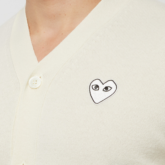 Comme des Garcons Play Knit Cardigan beige 77070 5