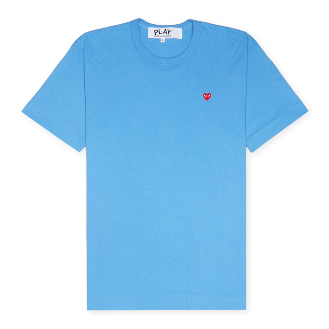 Comme des Garcons Play Blue Red Heart T-Shirt blauw 77075 1