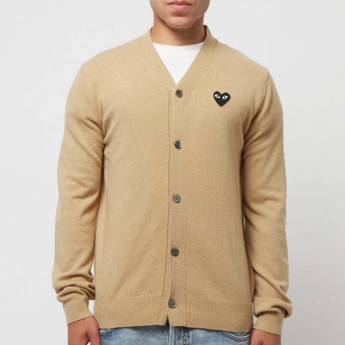 Comme des Garcons Play Play Cardigan Black Heart beige 80454 2
