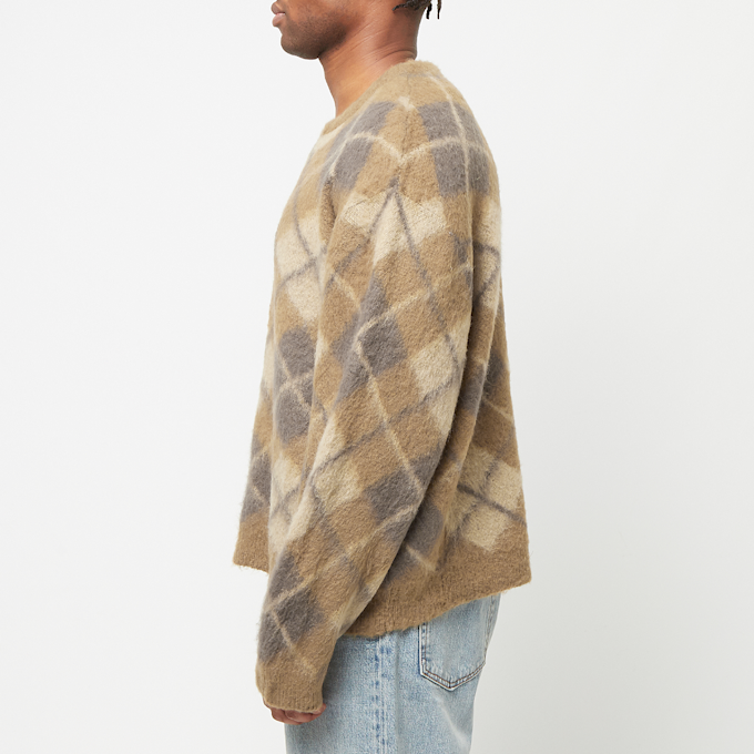 Neighborhood Argyle Pattern Mohair Sweater braun 80970 3