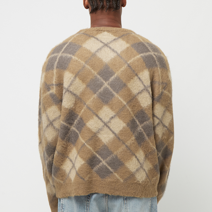 Neighborhood Argyle Pattern Mohair Sweater brown 80970 4