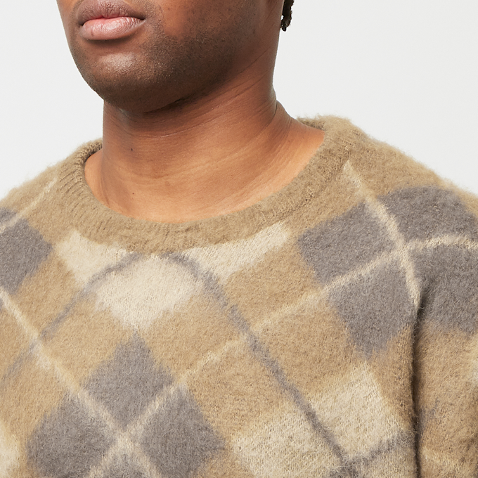 Neighborhood Argyle Pattern Mohair Sweater brown 80970 5
