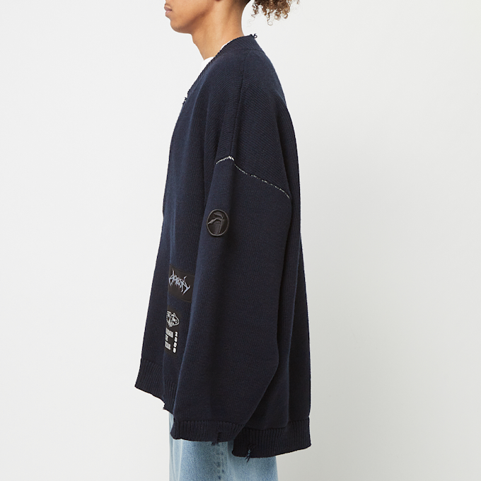 Ambush Felted Knit Zip Cardigan blau 81078 3