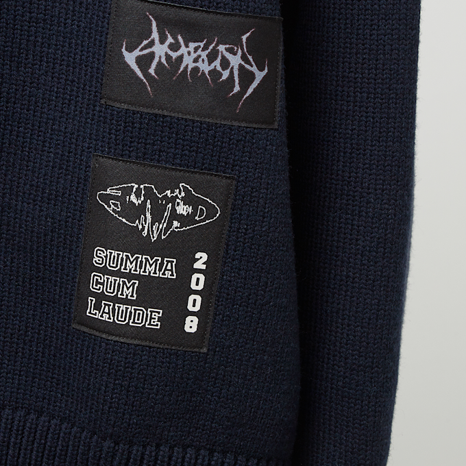 Ambush Felted Knit Zip Cardigan blau 81078 7