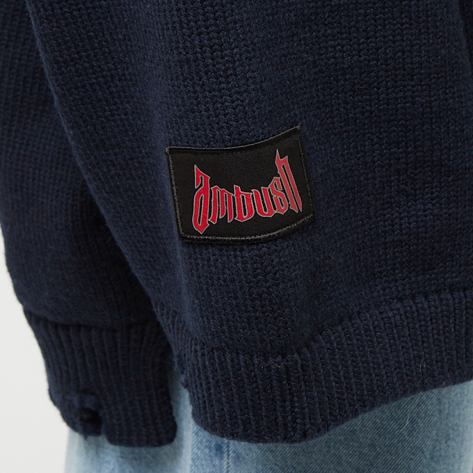 Ambush Felted Knit Zip Cardigan blue 81078 8