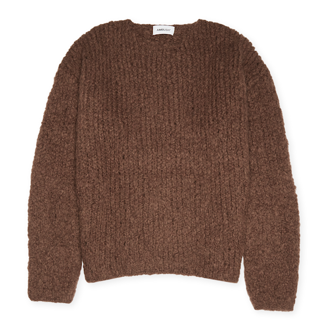 Ambush Mohair Oversize Crewneck bruin 81089 1