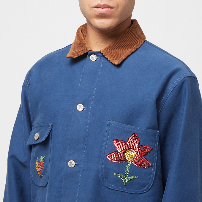 Sky High Farm Embroidered Workwear Denim Chore Coat Woven blauw 82588 5