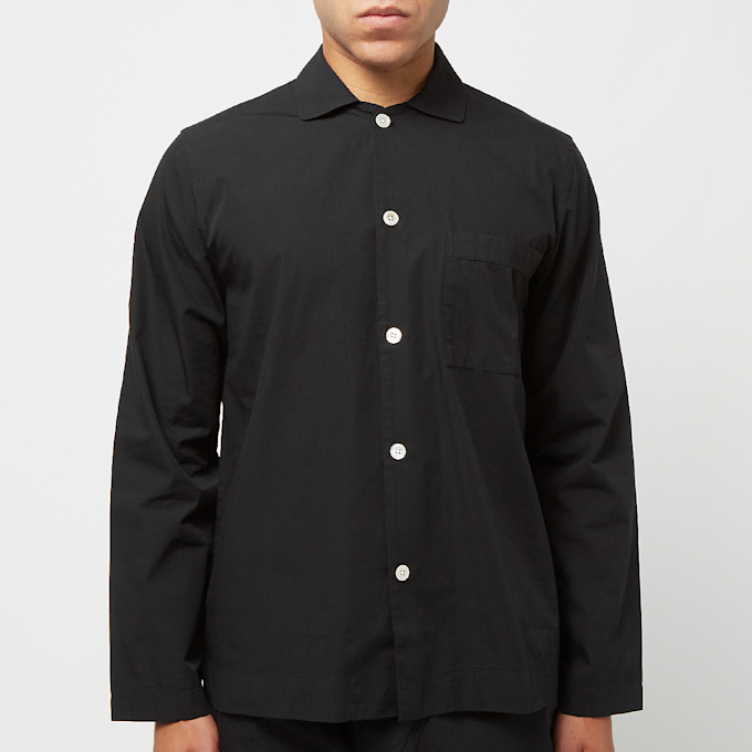 Tekla Long Sleeve Shirt solid schwarz 82665 2