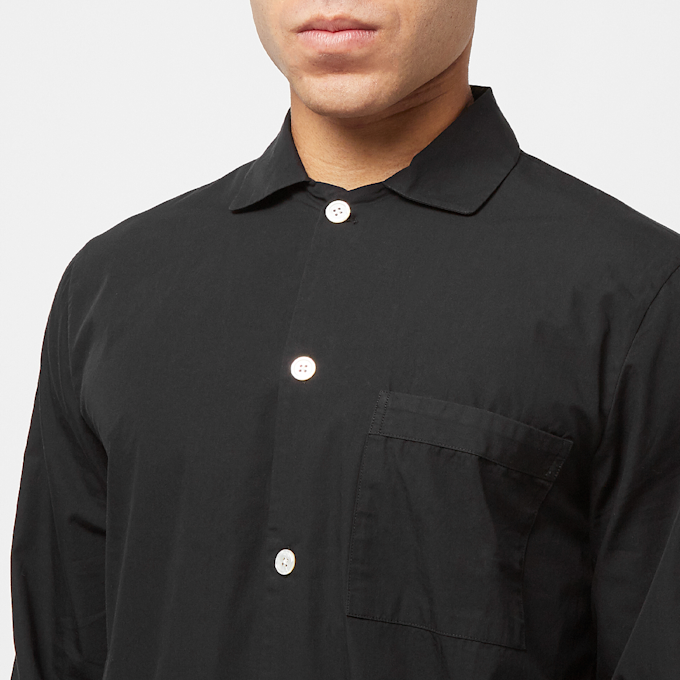 Tekla Long Sleeve Shirt solid zwart 82665 5