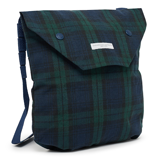 Engineered Garments Shoulder Pouch Blackwatch Cotton Linen blue 82752 2