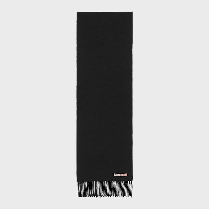 Acne Studios Fringe Wool Scarf Schwarz 82808 1