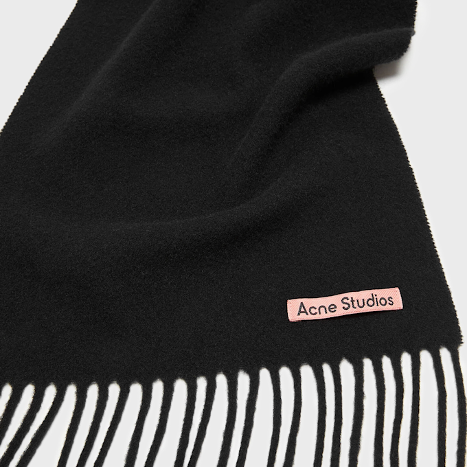 Acne Studios Fringe Wool Scarf Schwarz 82808 2
