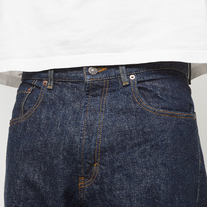 Beams Plus 5 Pocket Wide Denim blauw 82883 5