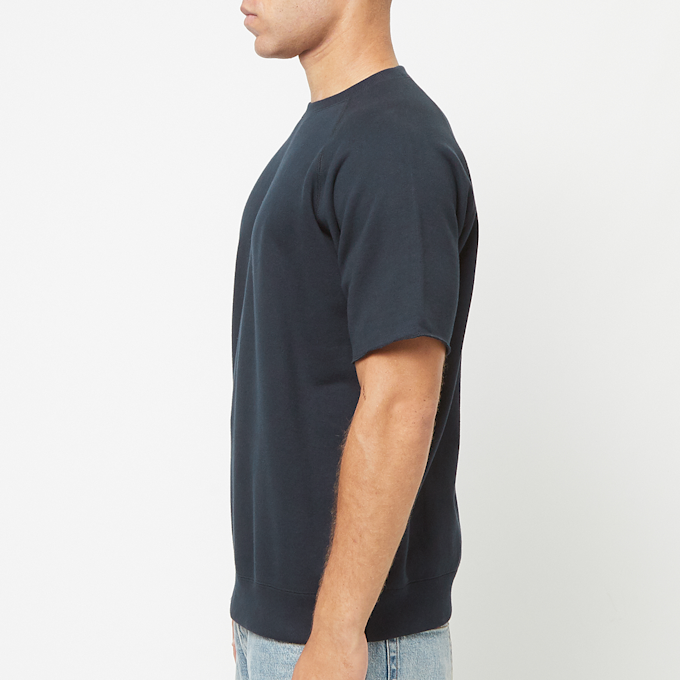 Beams Plus Sweat Short Sleeve Cut-Off blauw 82892 3