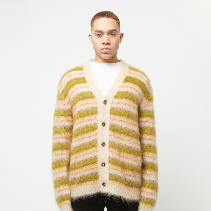 Marni V- Neck Longsleeve Cardigan Slitriped beige 83717 2