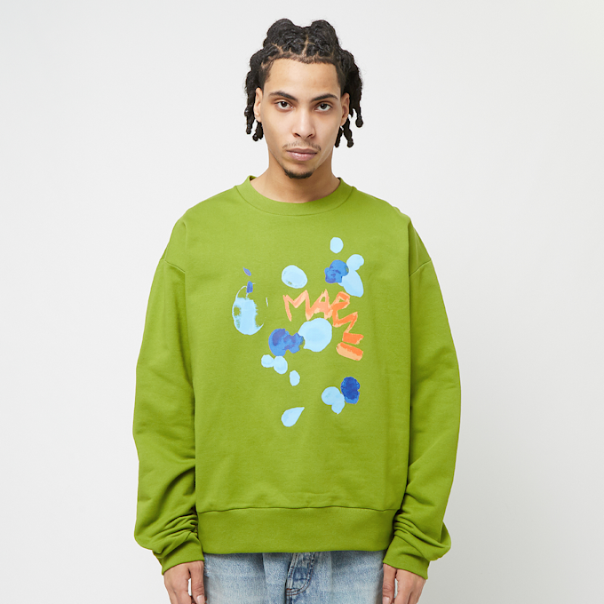 Marni SWEATSHIRT croissant/cookie-port green 83725 2
