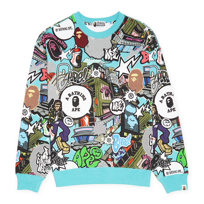 A Bathing Ape Comic Art Crewneck multi-colour 83796 1