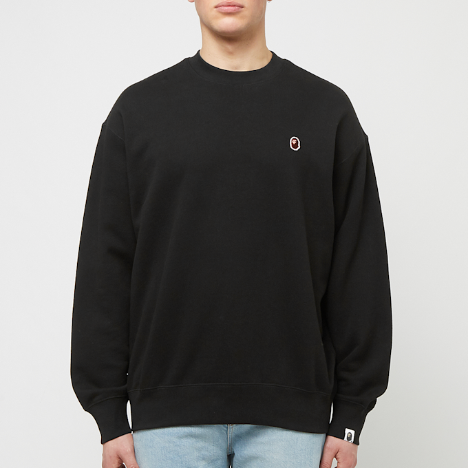 A Bathing Ape Head One Point Crewneck black 83797 2