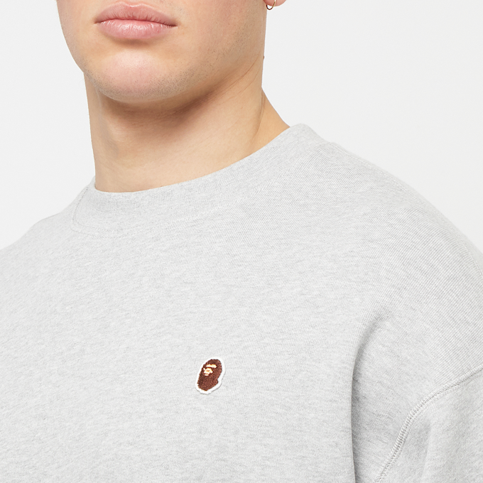 A Bathing Ape Head One Point Crewneck grijs 83799 5