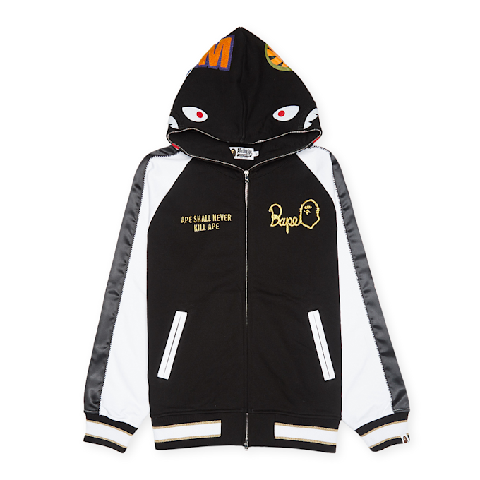 A Bathing Ape Souvenir Shark Zip Hoodie schwarz 83816 1