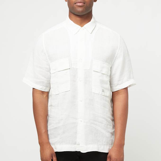 C. P. Company Linen Short Sleeved Shirt weiß 84005 2