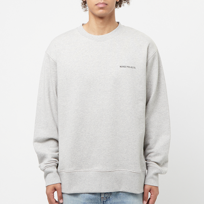 Norse Projects Arne Relaxed Organic Logo Sweatshirt grijs 84054 2