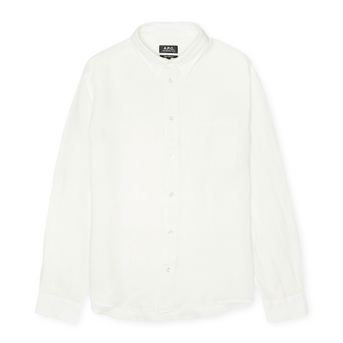 A.P.C. Cassel Logo Shirt (Linen) beige 84093 1