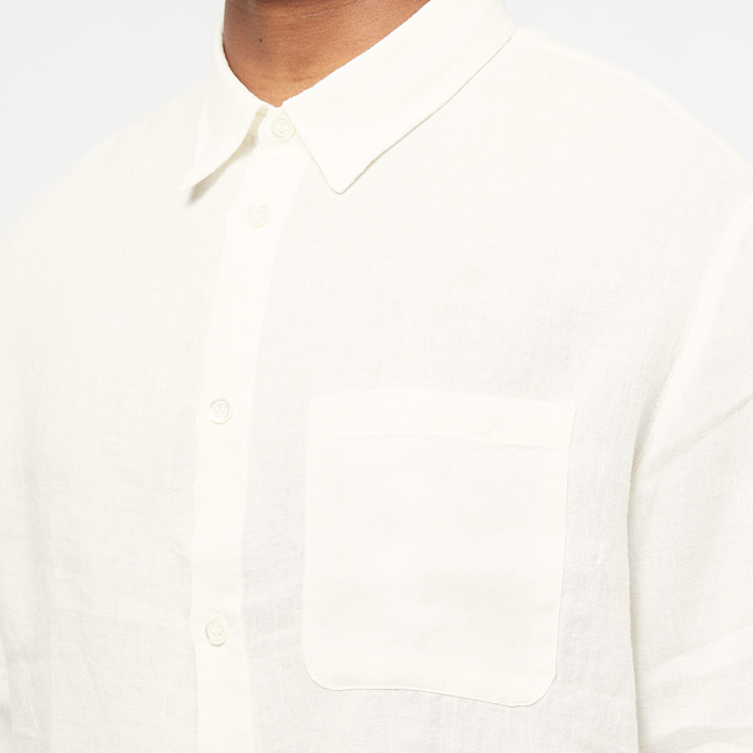 A.P.C. Cassel Logo Shirt (Linen) beige 84093 5