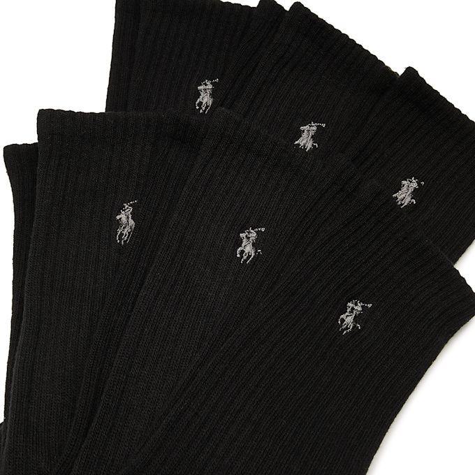 Polo Ralph Lauren Crew Socks (6 Pack) schwarz 84329 3