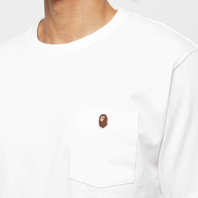 A Bathing Ape One Point Garment Dyed Pocket T-Shirt weiß 84413 5