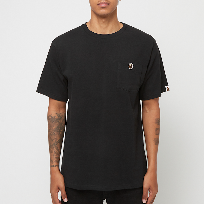 A Bathing Ape One Point Garment Dyed Pocket T-Shirt black 84415 2