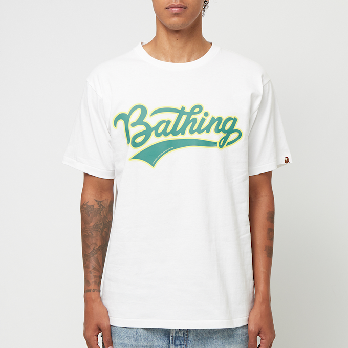 A Bathing Ape Varsity Baseball Logo Tee white 89954 2