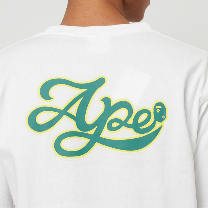 A Bathing Ape Varsity Baseball Logo Tee white 89954 5