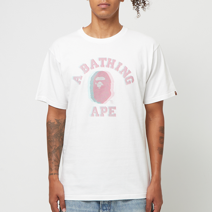 A Bathing Ape Glitch Art College Tee M white 84727 2