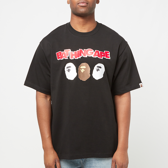 A Bathing Ape Triple Ape Head Tee black 84735 2