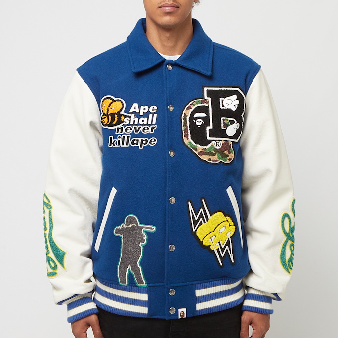 A Bathing Ape Varsity Jacket blauw 84739 2
