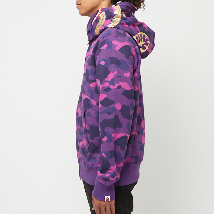 A Bathing Ape Color Camo Double Shark Full Zip Hoodie purple 88057 3