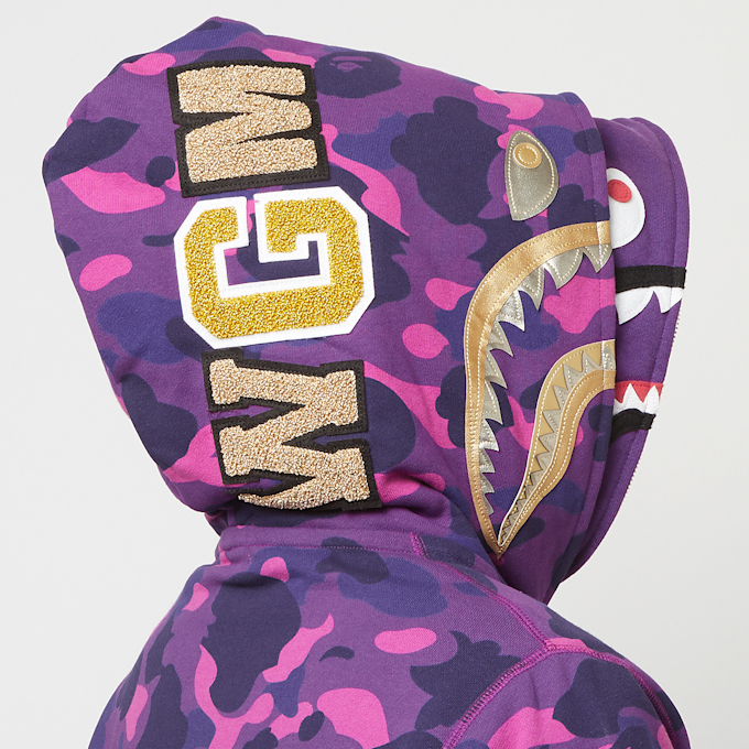 A Bathing Ape Color Camo Double Shark Full Zip Hoodie lila 88057 5