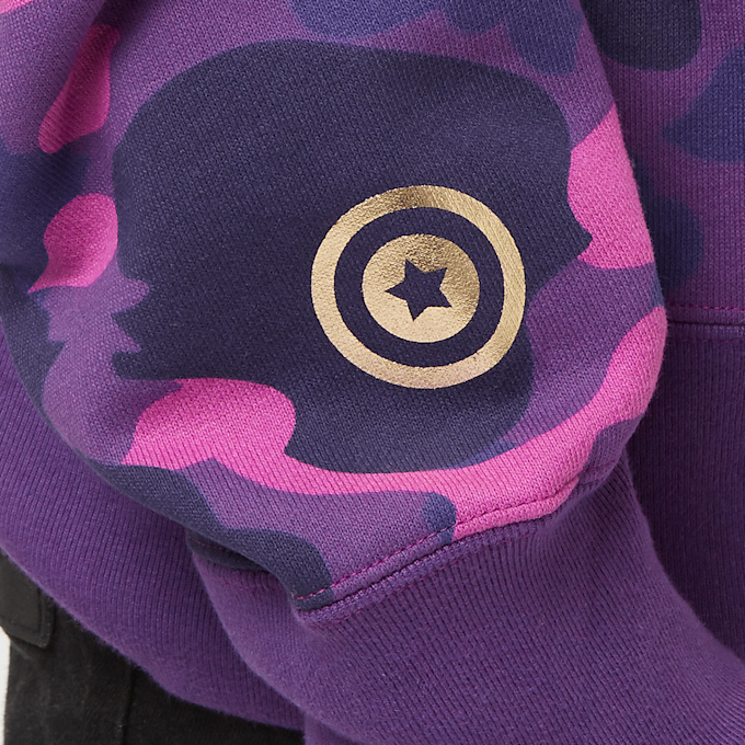 A Bathing Ape Color Camo Double Shark Full Zip Hoodie lila 88057 7