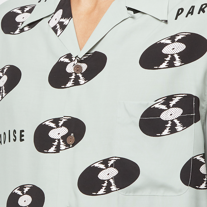 Wacko Maria Hawaiian Shirt S/S ( Type-4 ) green 89571 5