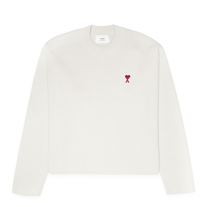 AMI PARIS Red ADC Knit Sweater beige 88174 1