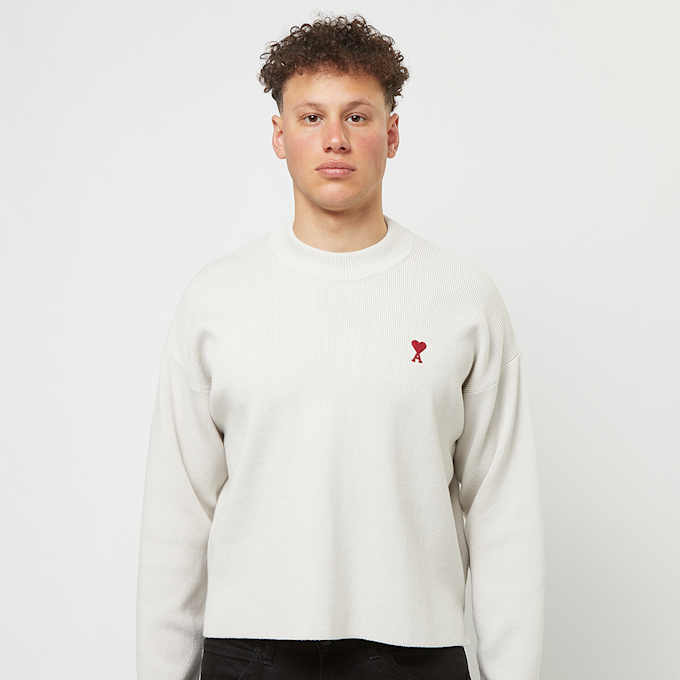 AMI PARIS Red ADC Knit Sweater beige 88174 2