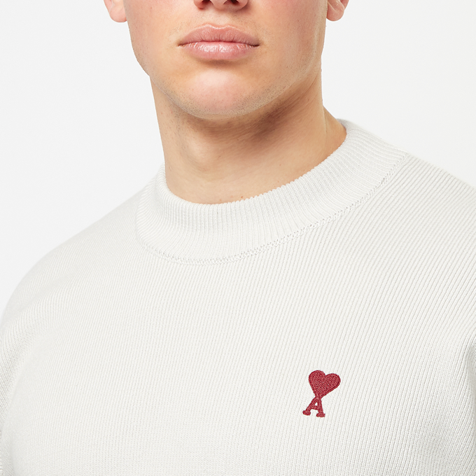 AMI PARIS Red ADC Knit Sweater beige 88174 5