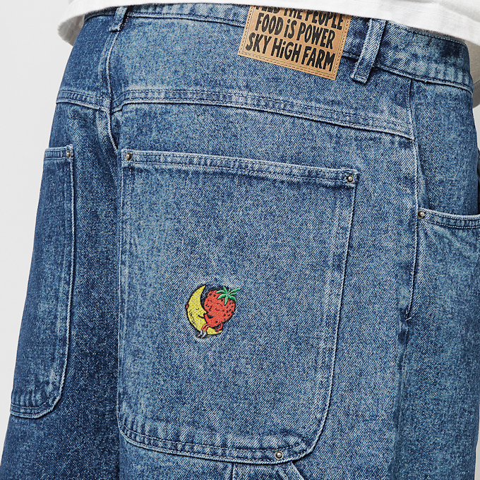 Sky High Farm Perennial Logo Denim Shorts Woven blau 89020 5