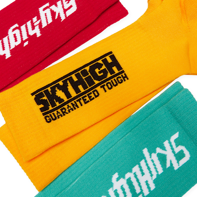 Sky High Farm Construction Graphic Logo Sock (3 Pack) multi-colour 90286 3