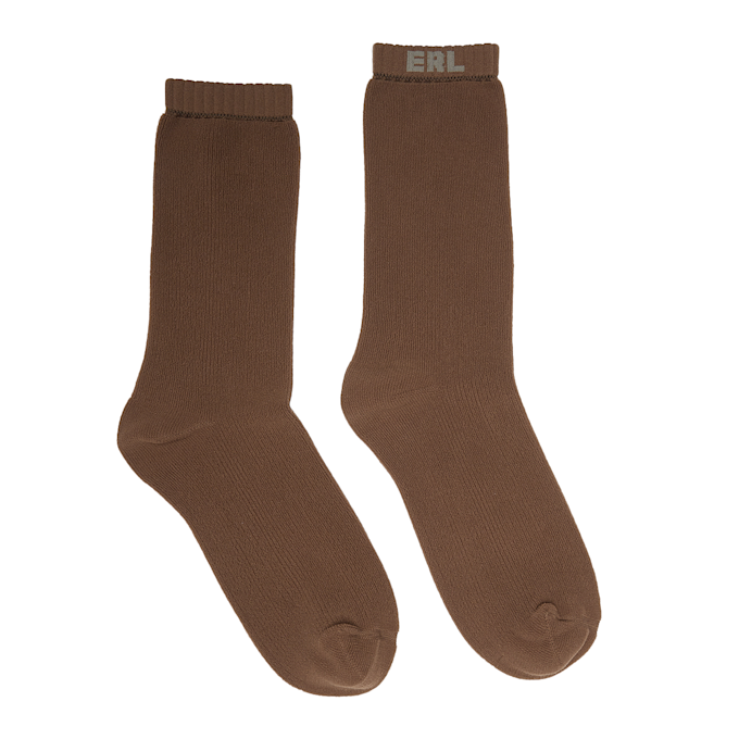 ERL Knit Socks brown 90288 2
