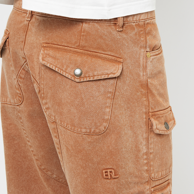 ERL Unisex Cargo Shorts Woven brown 85057 6