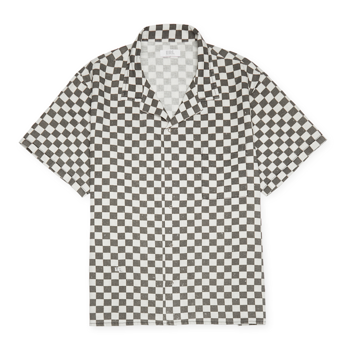 ERL Unisex Printed Hawaian Shirt Woven grey 85056 1