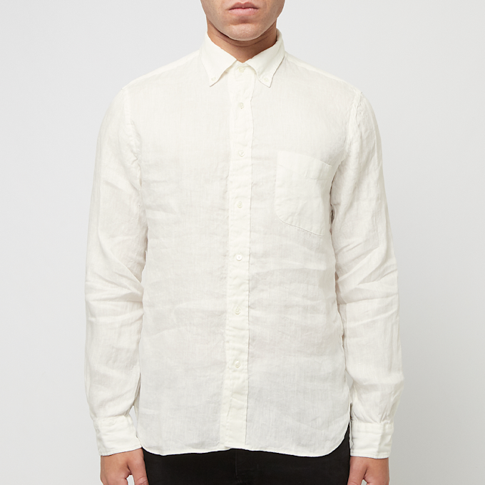 Beams Plus B.D. Linen Oxford weiß 88214 2